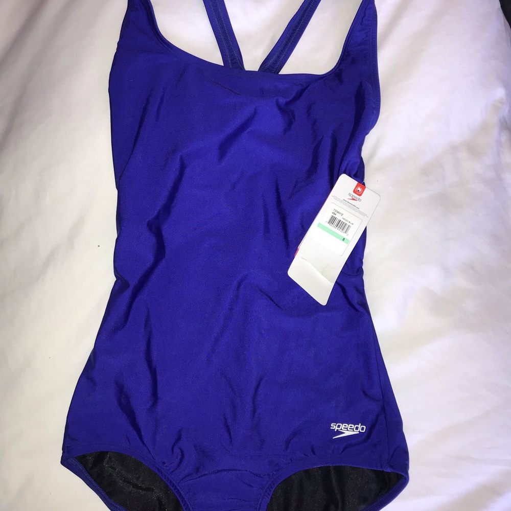 Indigo blue speedo size 8 with tags